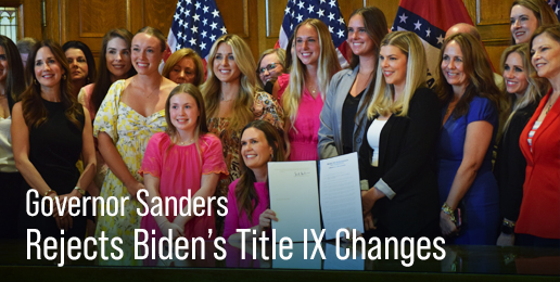 Governor Sanders Rejects Biden’s Title IX Changes